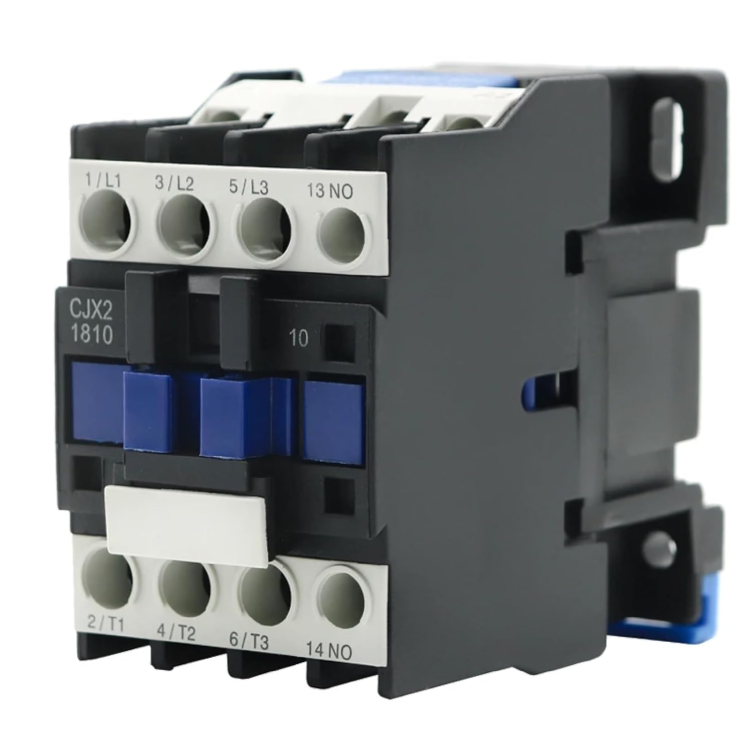 CJX2-1810 LC1 AC Contactor 18A 3 Phase 3-Pole NO Coil Voltage 50/60Hz Din Rail Mounted 3P+1NO Normal Open AC 24V