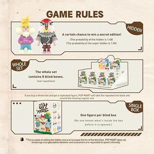 Miniatura 5 de POP MART - Caja exclusiva de 3 figuras de acción de la serie Oh Face de CoolrainLABO, caja de juguetes a granel, juguete de arte popular