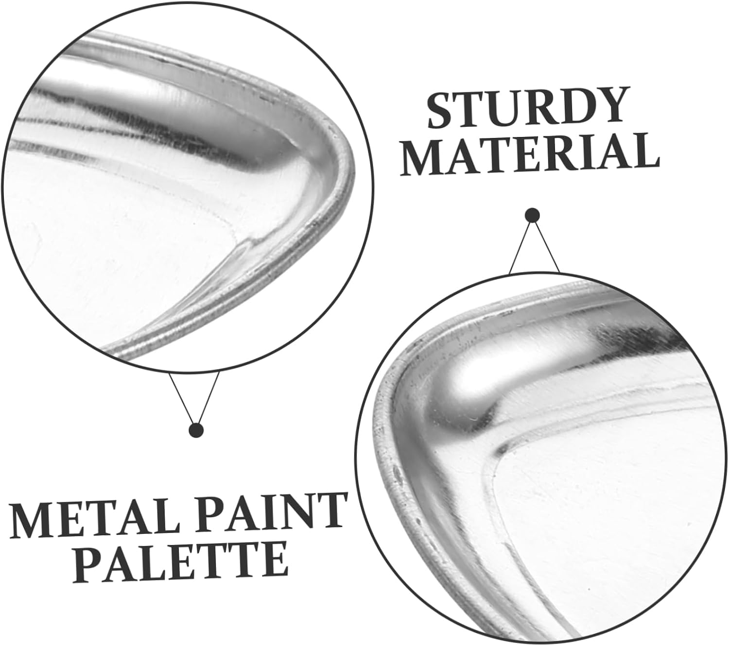 6pcs Metal Round Painting Trays for Anime Game Model Coloring image 3