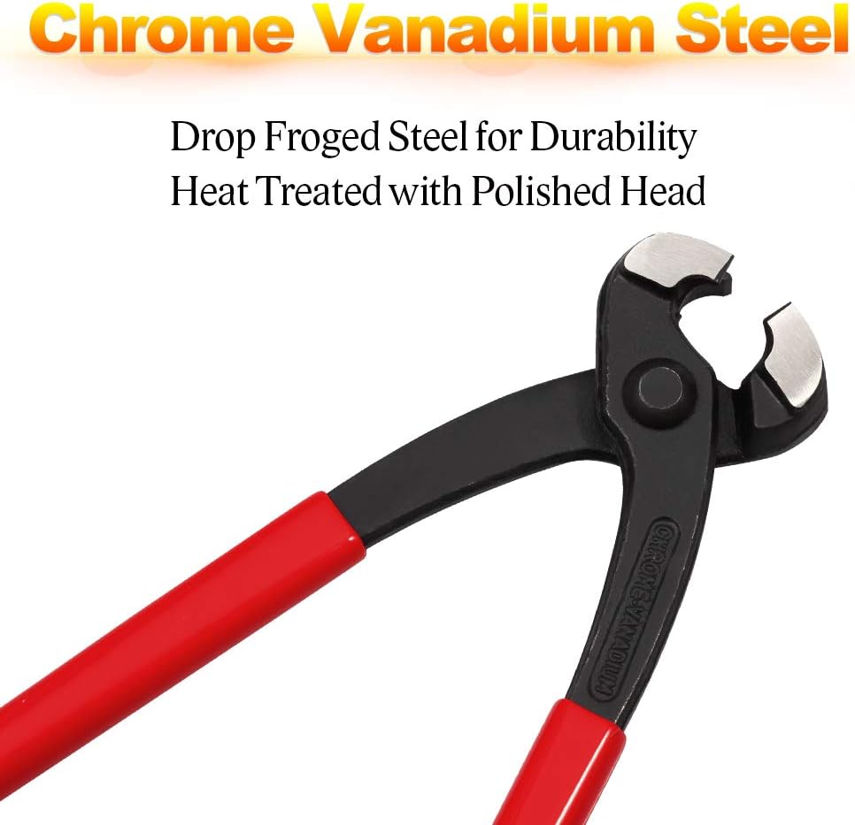 SPEEDWOX 9 Inches Ear Clamp Pliers Front and Side Jaw Pinch Clamp Pliers Ear Clamp Pincers Crimping Tool Ear Hose Clamps Tool Clamp Pincer Clamp Crimping Tool Nail Puller