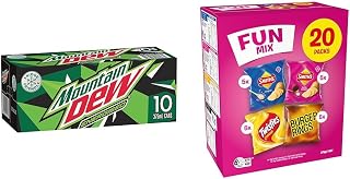 Mountain Dew 10-pack 375mL | Smith’s Fun Mix Variety Multipack Potato Chips 20 Pack Bundle