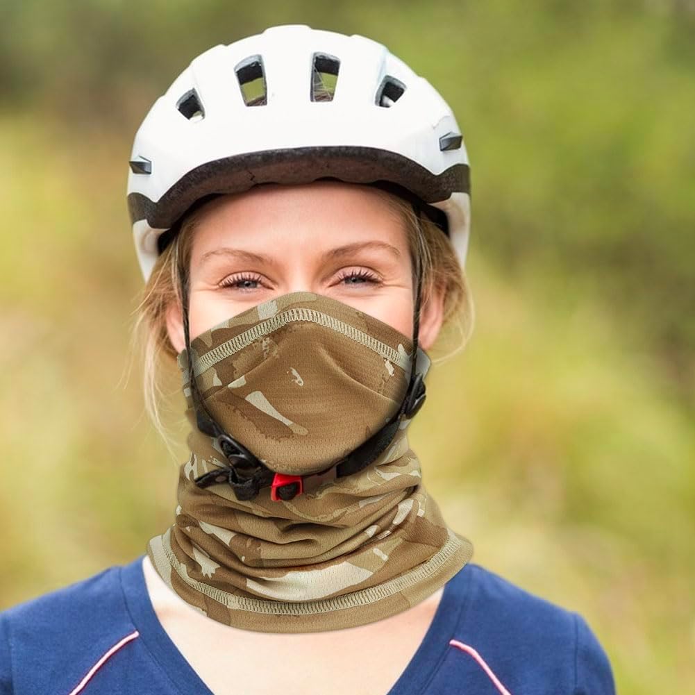 8PCS Cooling Neck Gaiter for Men Women Gator Bandana Face Scarf Cover Fishing Motorcycle Breathable Sun Protection Balaclava