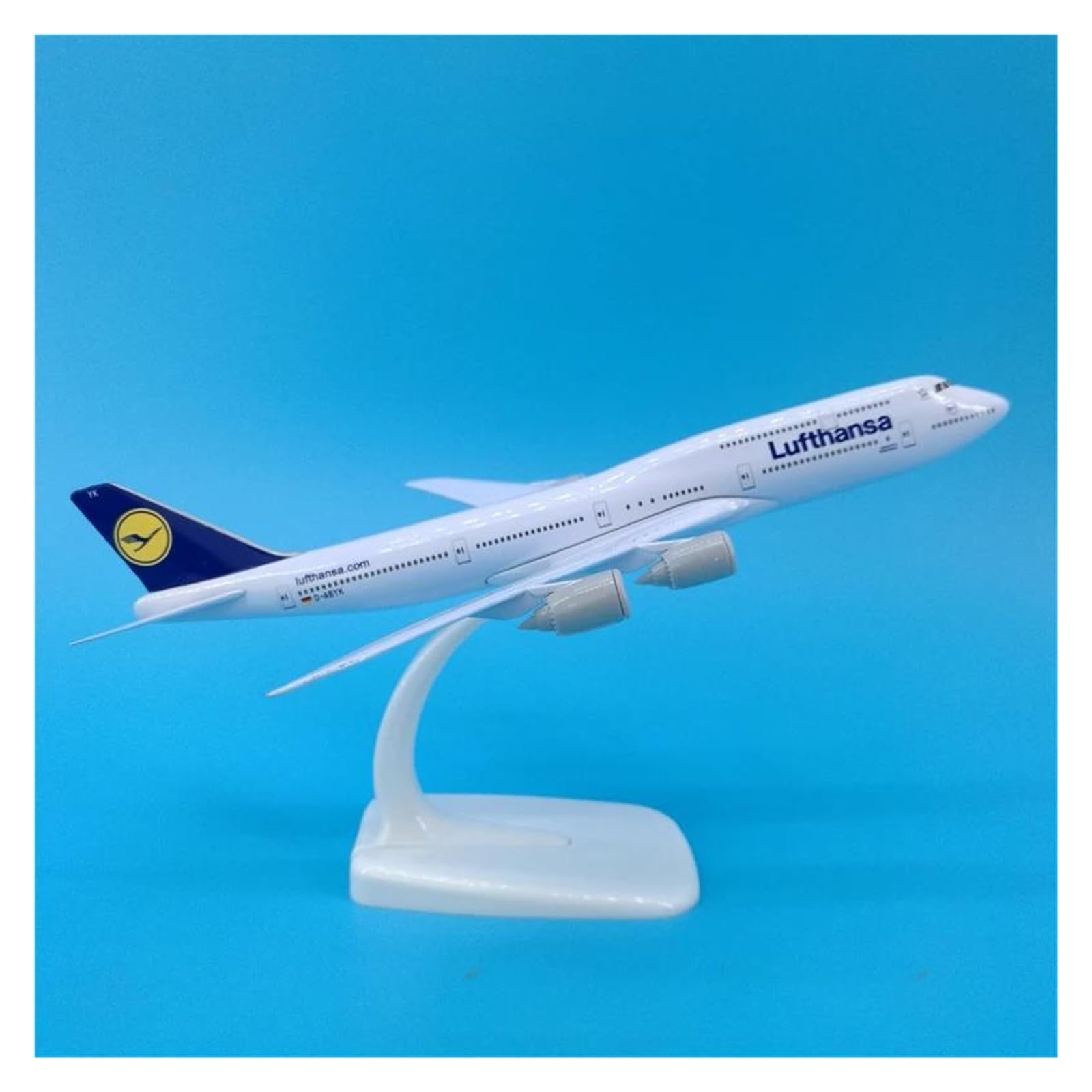 Maquettes d'avion Déco Lufthansa Boeing B747 en métal avec support inclus