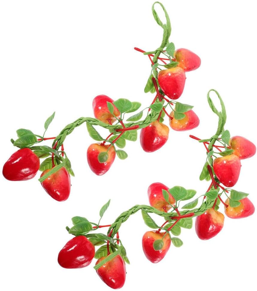 HOLIDYOYO Artificial Strawberry Flower Vine 2pcs Fake