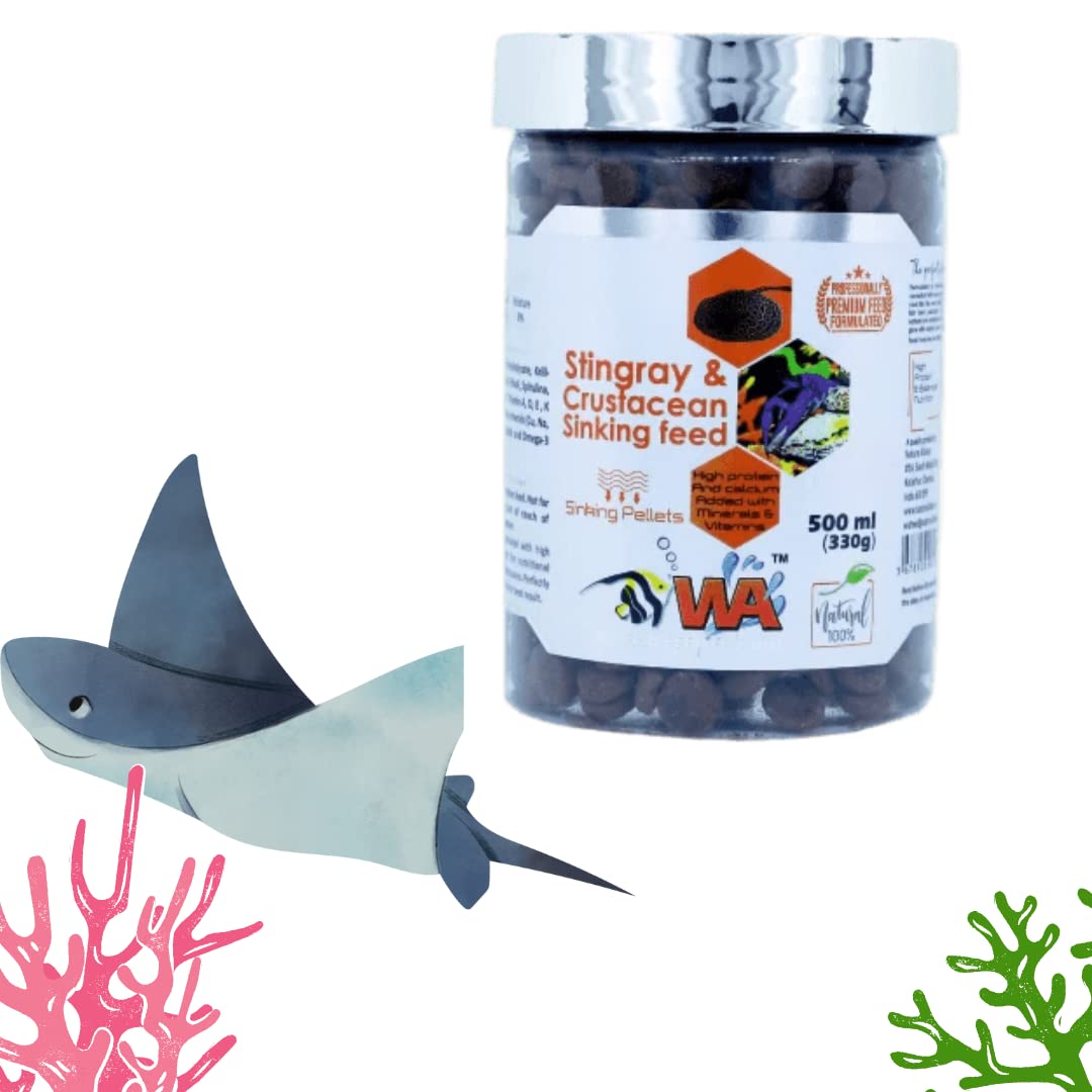 VAYINATO® WA Stingray & Crustacean Sinking Feed, 330G (500ML) | High Protein and Calcium Added Minerals & Vitamins by Petzlifeworld (B0BT7TC9BQ) Amazon Price History, Amazon Price Tracker