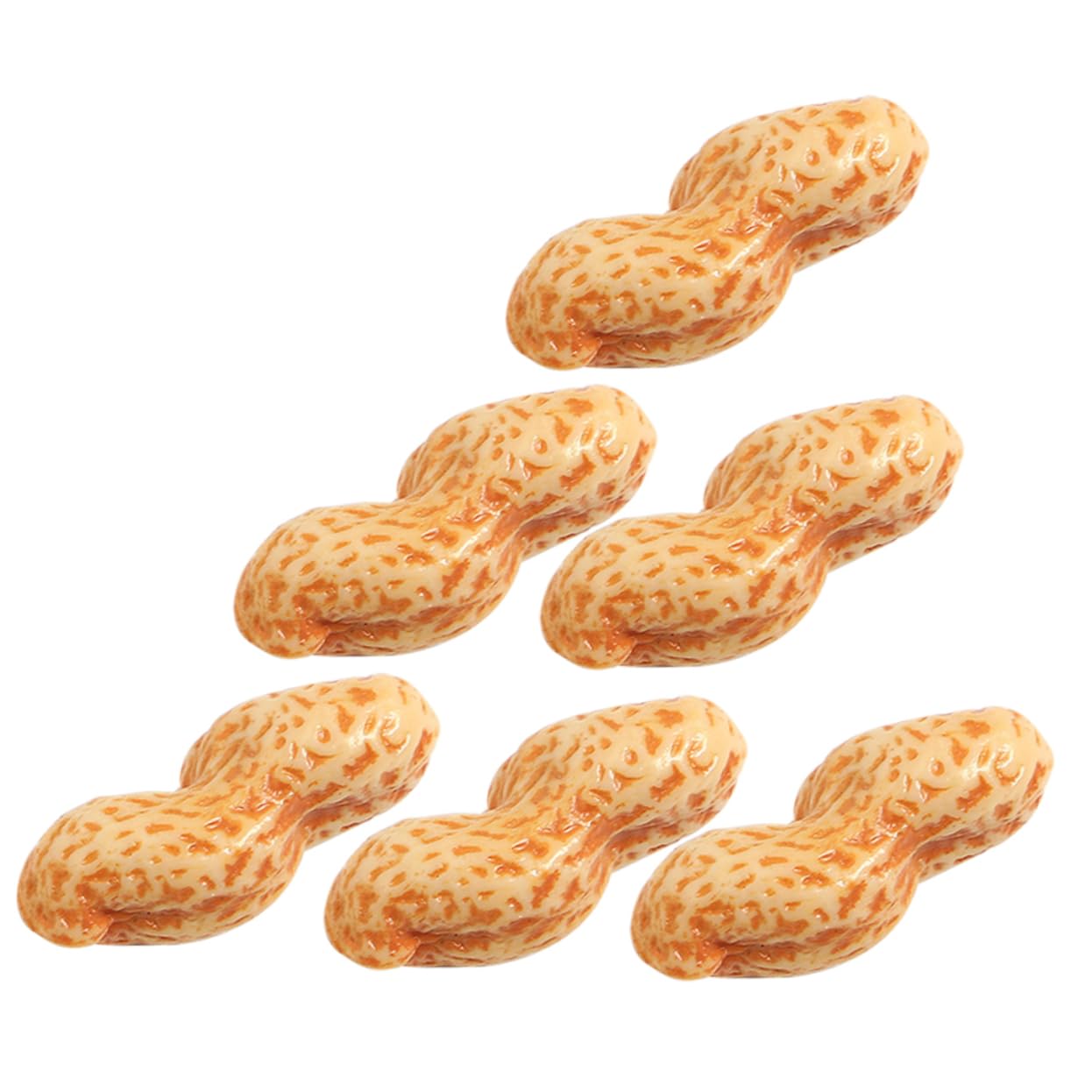 LIOOBO 6Pcs Realistic Fake Peanut Prop for Kitchen Decoration Simulated Peanut Model for Home Display Photo Prop for Nut Store Office and Kindergarten