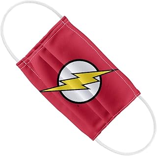 Popfunk The Flash Kids Lightning Bolt Logo 1-Ply Reusable Face Mask Covering with Adjustable Nose Wire