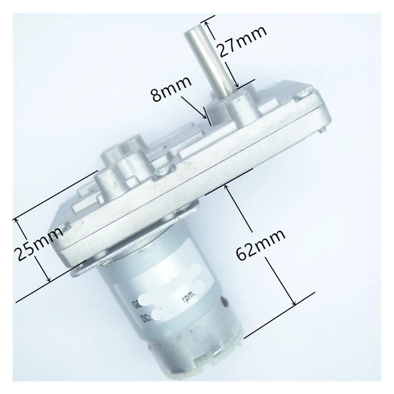 Motor de engranaje helicoidal 12V 24V reductor 6-200RPM DC motor de torsión alto engranaje de metal autobloqueo inverso adecuado for equipos de automatización(24V 100RPM)