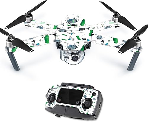 MightySkins Skin compatible con DJI Mavic Pro Quadcopter Drone Science Cartoon Funda protectora de vinilo duradera, y única Fácil de aplicar,