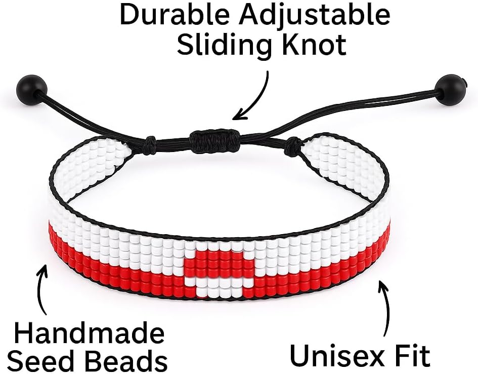 Greenland Flag Bracelet, Adjustable, Boho Style Rope, Thread String, for Women, Men - Image 2