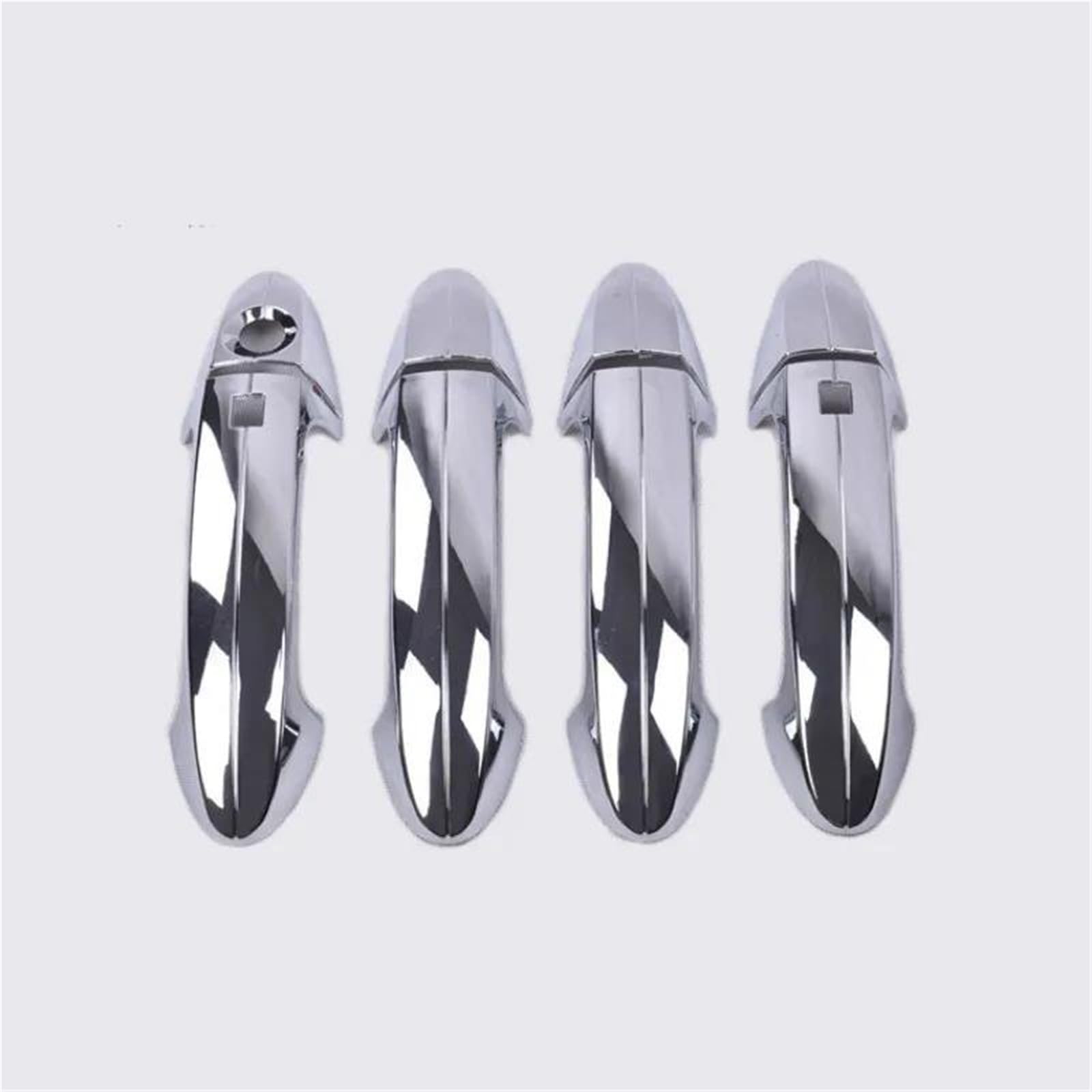 JTWMTY for Ford for Ecosport 2013-2018 for Fiesta 2009-2015 Chrome Car Door Handle Cover Trim with Smart Entry Buttons
