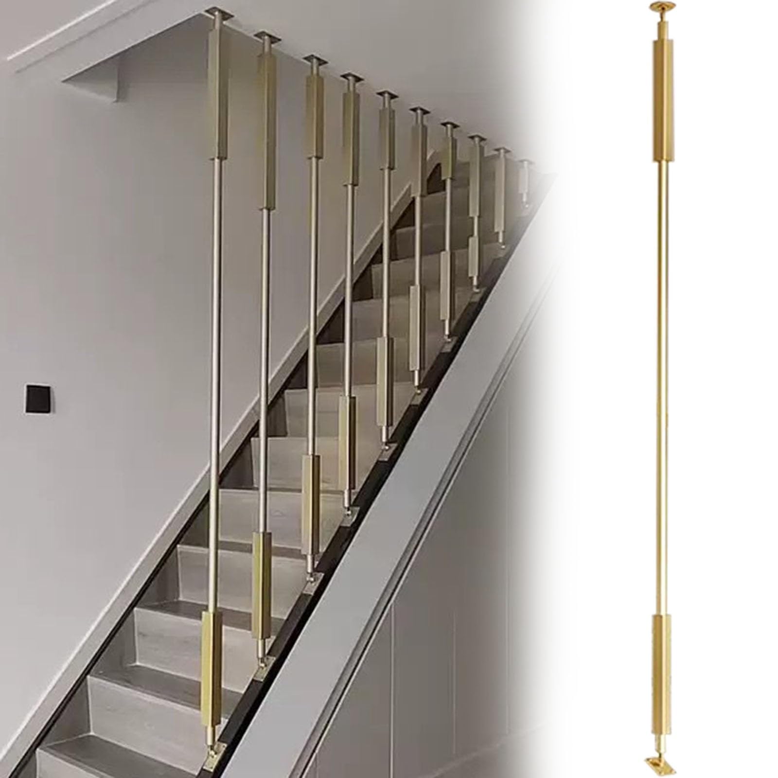 Balustres d'escalier réglables pour corriger une rampe instable