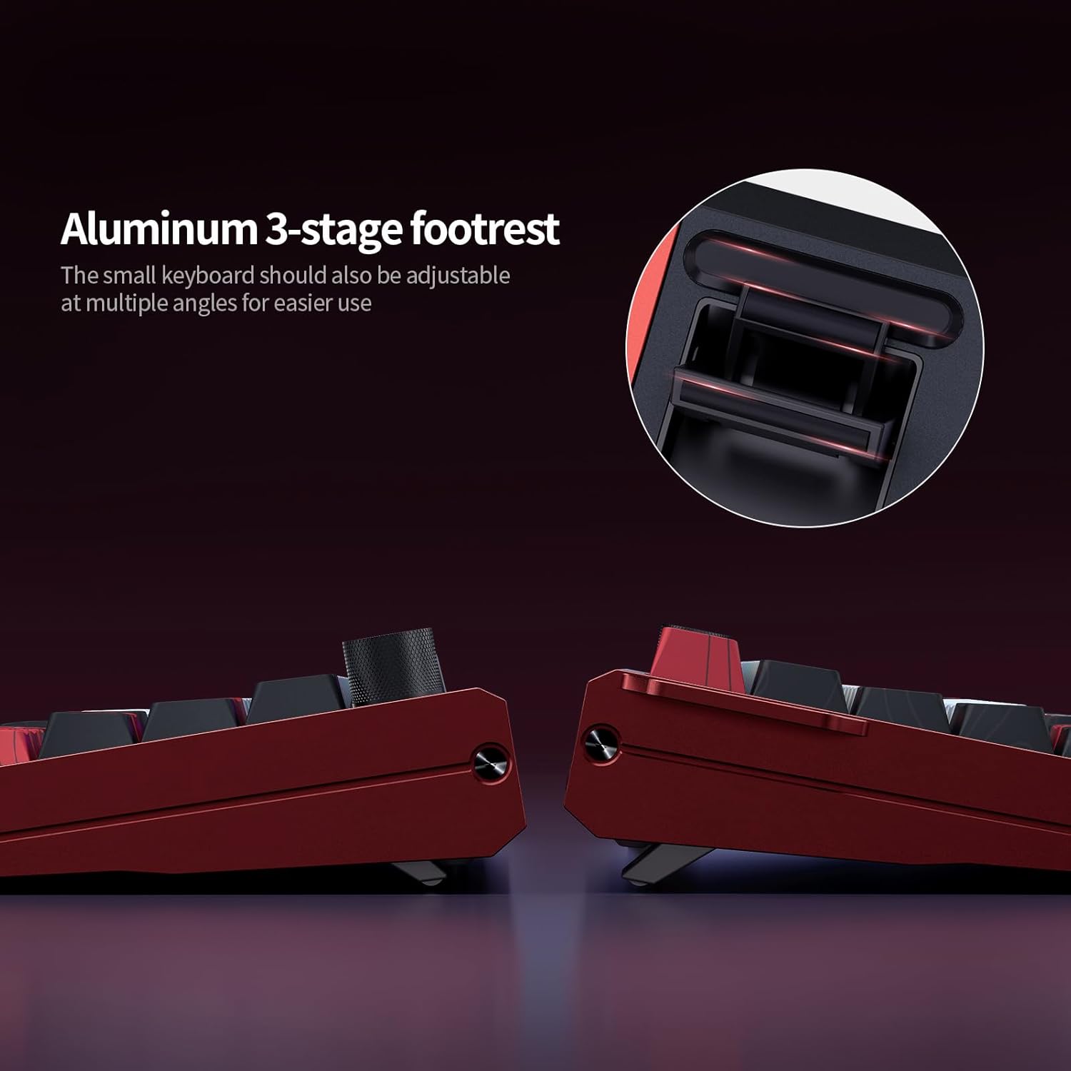 Aluminum 3-stage footrest