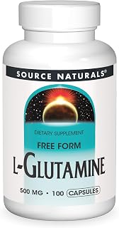 Source Naturals L-Glutamine, Free Form Amino Acid That Supports Metabolic Energy*, 500mg - 100 Capsules