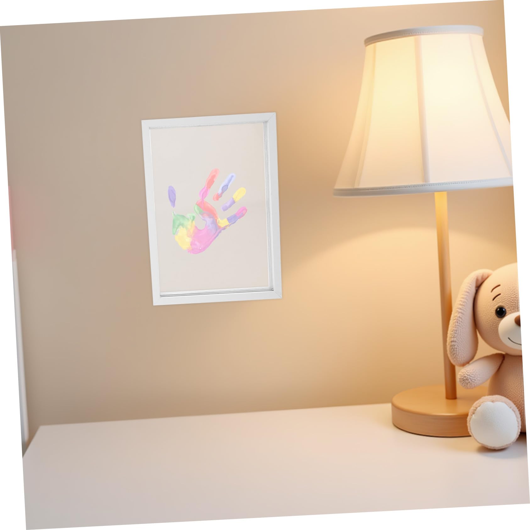 Kit Impronte di Mani di Famiglia in Legno Cornice per Ricordi Calchi di Mano per Decorazioni Domestiche Kit Fai da Te per Famiglia