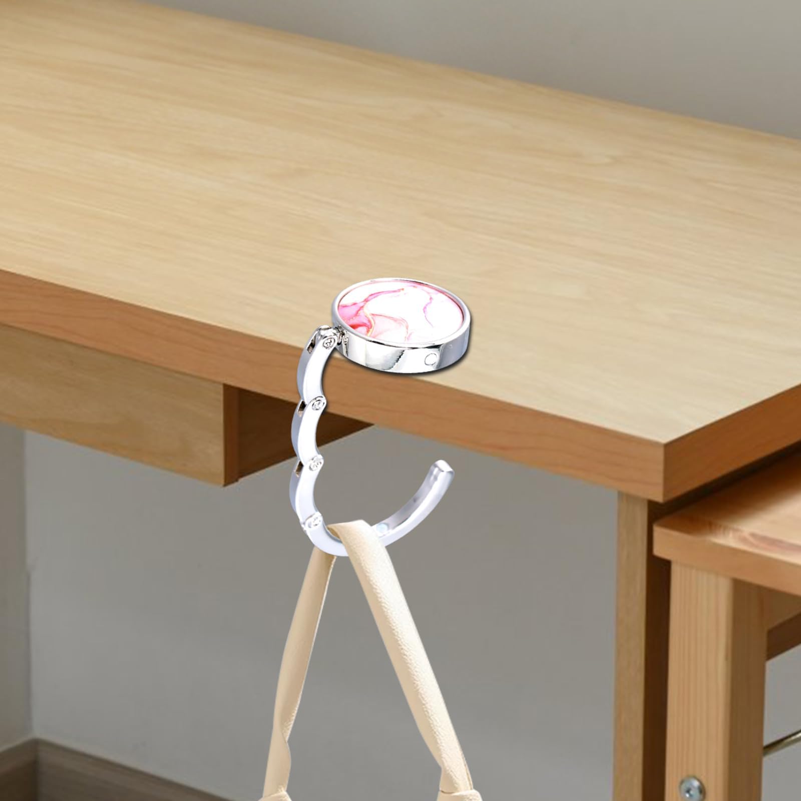 3 Ganci Per Borsa Da Tavolo Pieghevoli - Antiscivolo, In Metallo, Per Ristorante, Ufficio O Casa - Foto 10