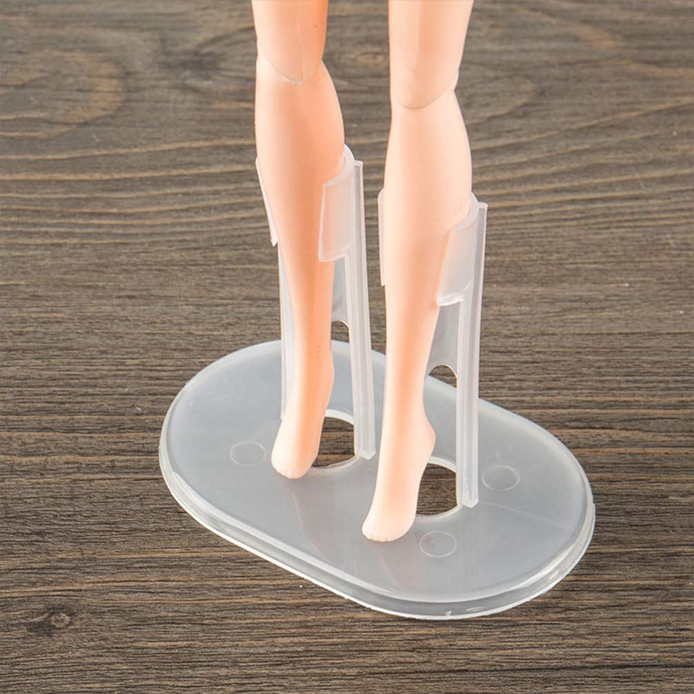 Exceart supporto trasparente per bambole 12 pezzi piedini integrati 18-30 cm