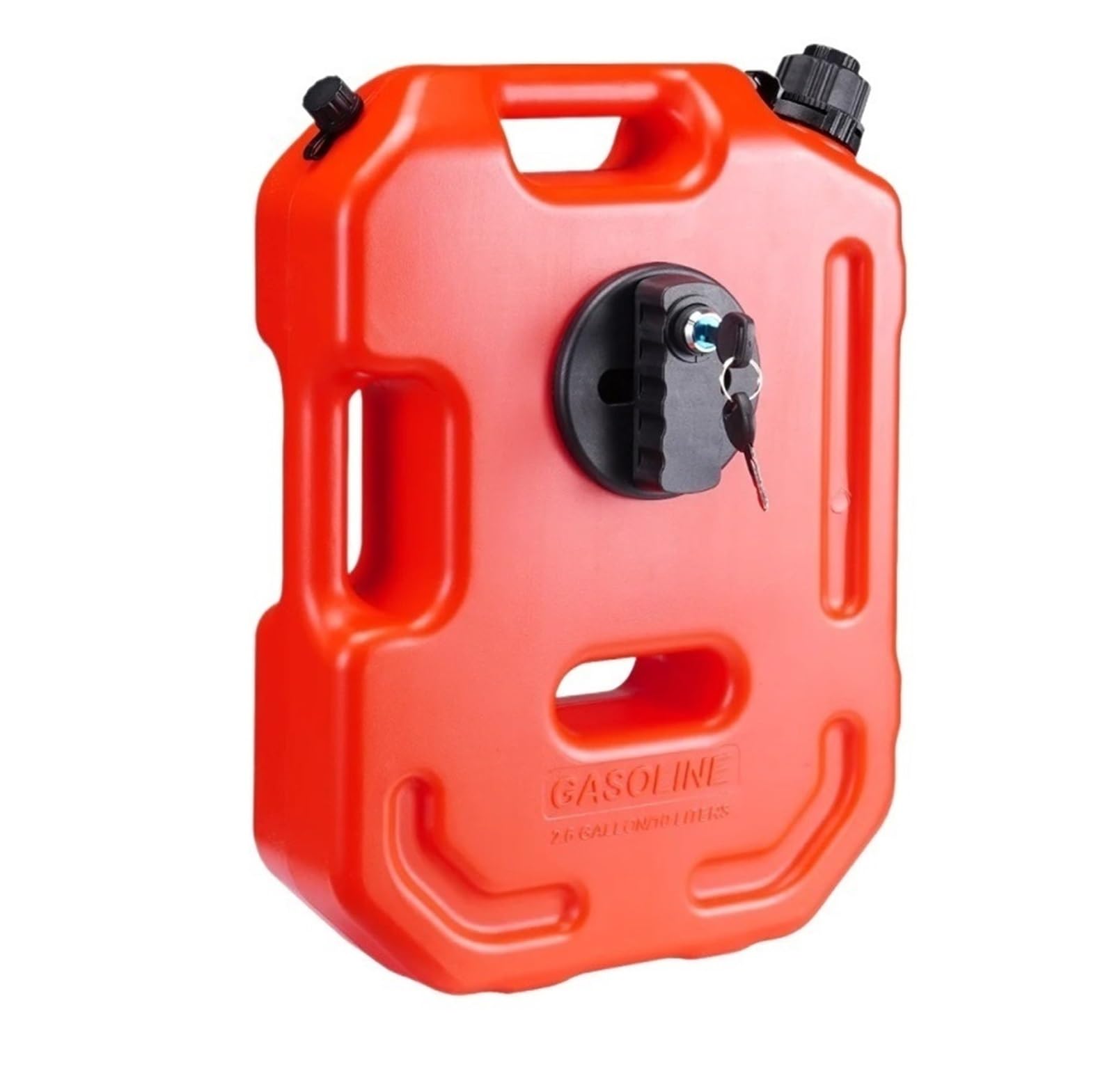 Kraftstoffkanister 5/10L roter Kraftstofftank, Benzinkanister, Gasfass, Ersatzwasserbehälter mit Ausgießer und einstellbarer Durchflussrate für Motorräder(10L)