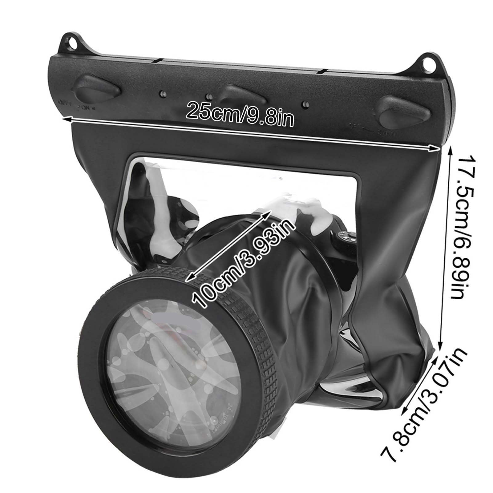 Custodia subacquea per fotocamera Custodia impermeabile per fotocamera Borsa impermeabile da 20 m per fotocamere Custodia per fotocamera subacquea (Black)