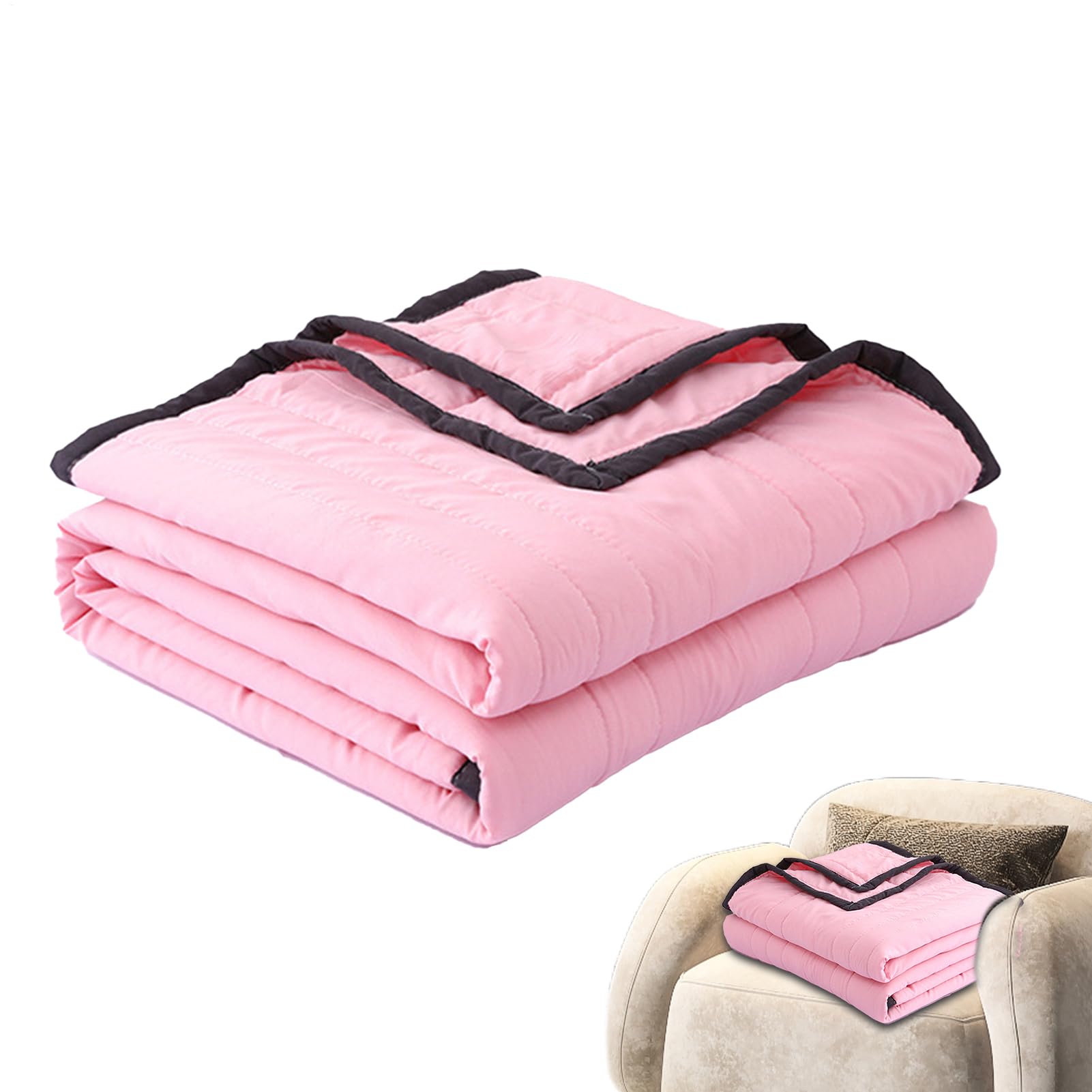 Manta refrescante ligera | Manta de enfriamiento fina transpirable para sofocos - Edredón fresco de verano, edredón reversible lavable a máquina para dormir con calor, sudores nocturnos