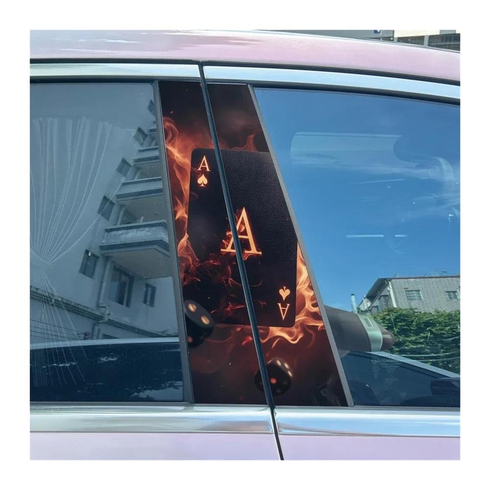 Autocollants pilier central de voiture au look poker pour vos trajets quotidiens