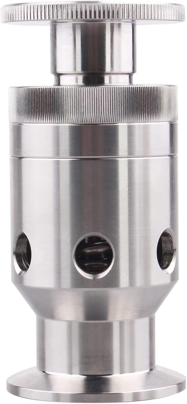 DERNORD Sanitary Adjustable Pressure Vacuum Relief Valve Safety Valve SS304 1.5” Tri-Clamp