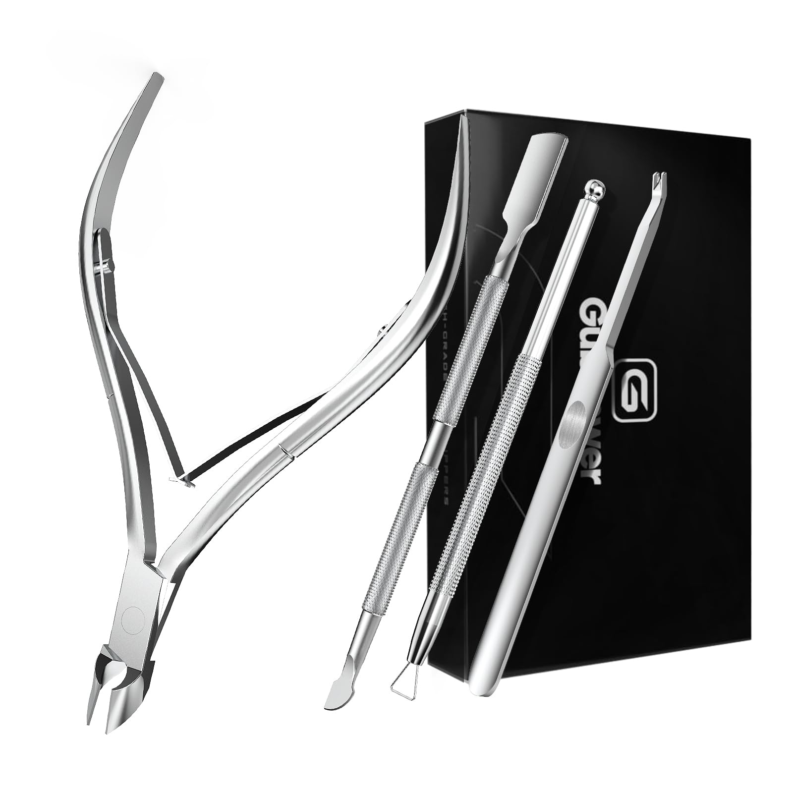 Pince à cuticules argent 4 soin des ongles et manucure