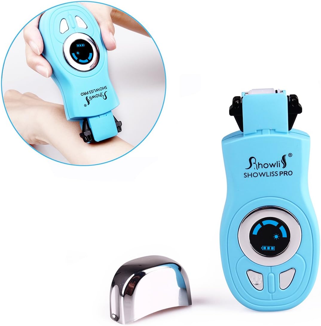 Showliss Hair Removal System, Newest Design Hair Removal Machine with Dual Thermal Fuse Heating System (Blue)