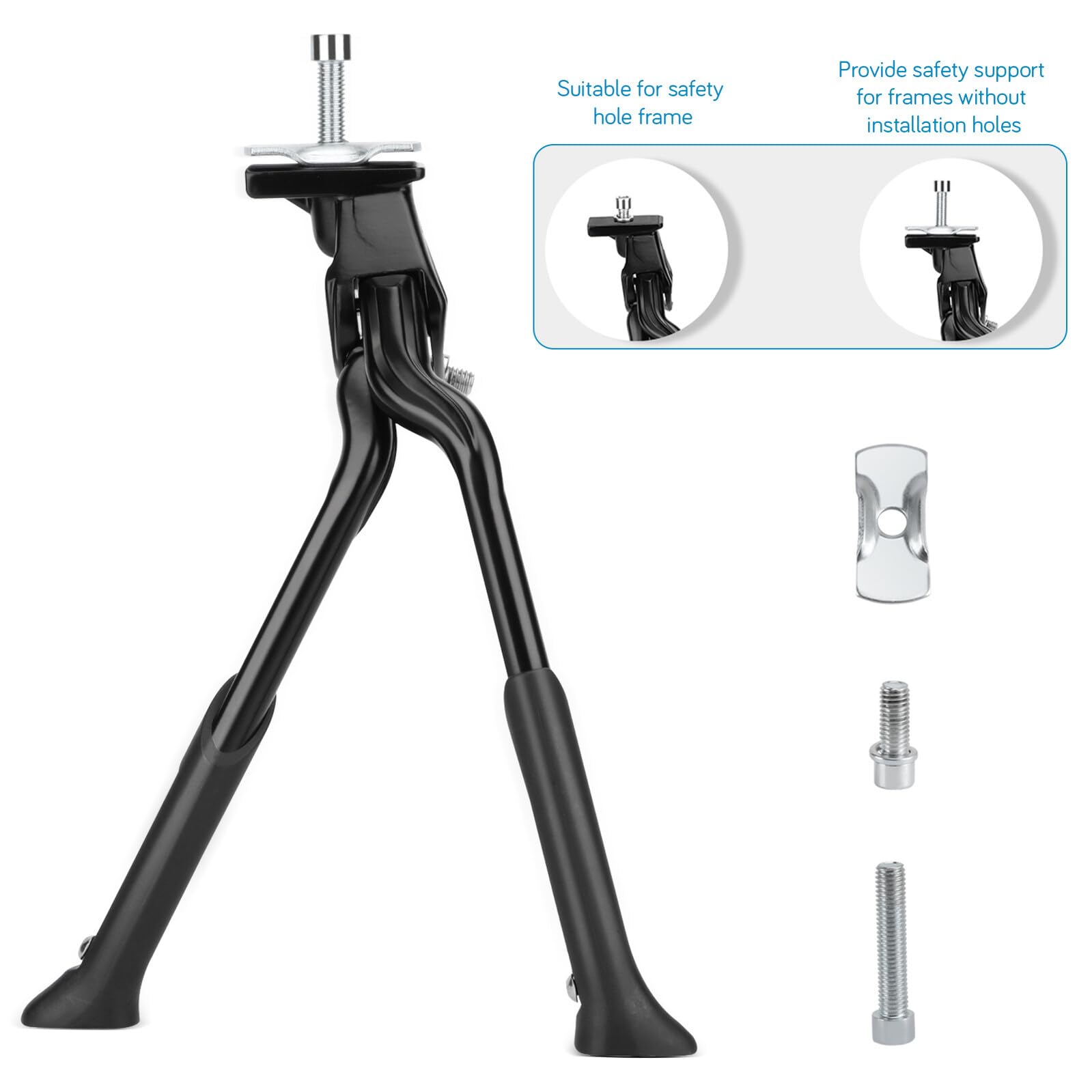Cavalletto Bici Regolabile in Alluminio Doppio Supporto Pieghevole per Mountain e Bici da Corsa Stand Bike Salvaspazio Adatto Diversi Modelli