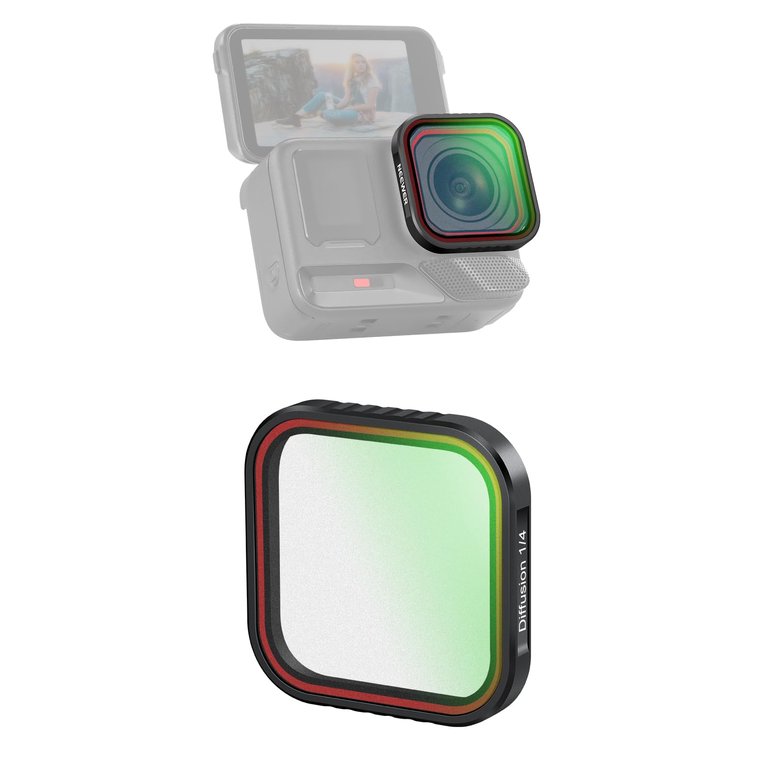 Filtre Diffusion Noir 1/4 NEEWER FL-C21 pour Insta360 Ace Pro et Pro 2 - 8