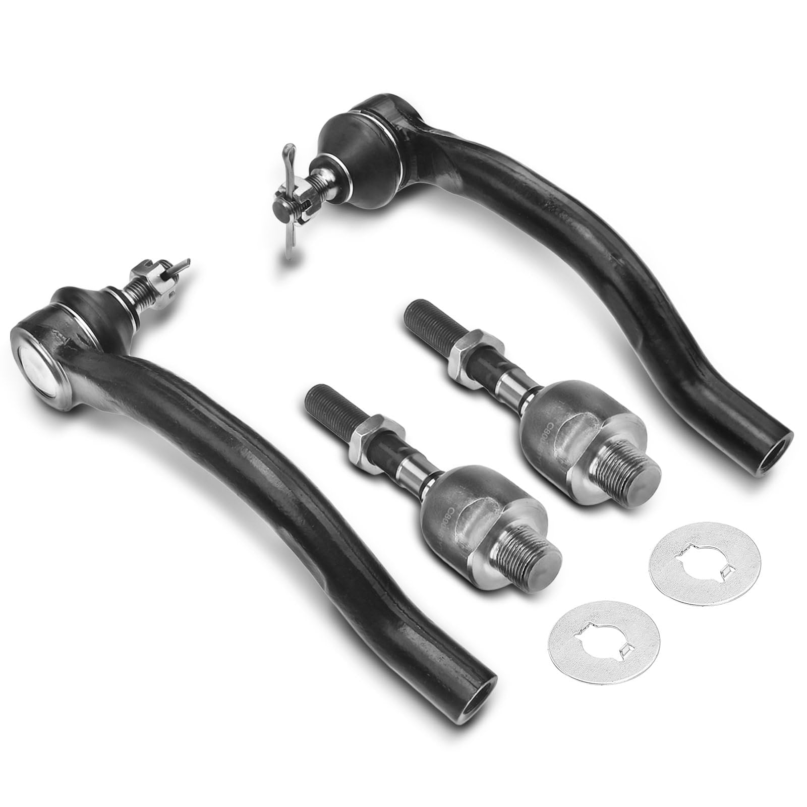 A-Premium Set of 4, Front Inner & Outer Tie Rod End Kit, Compatible with Honda Accord 2008 2009 2010 2011 2012, Replace # ES800459 ES800460