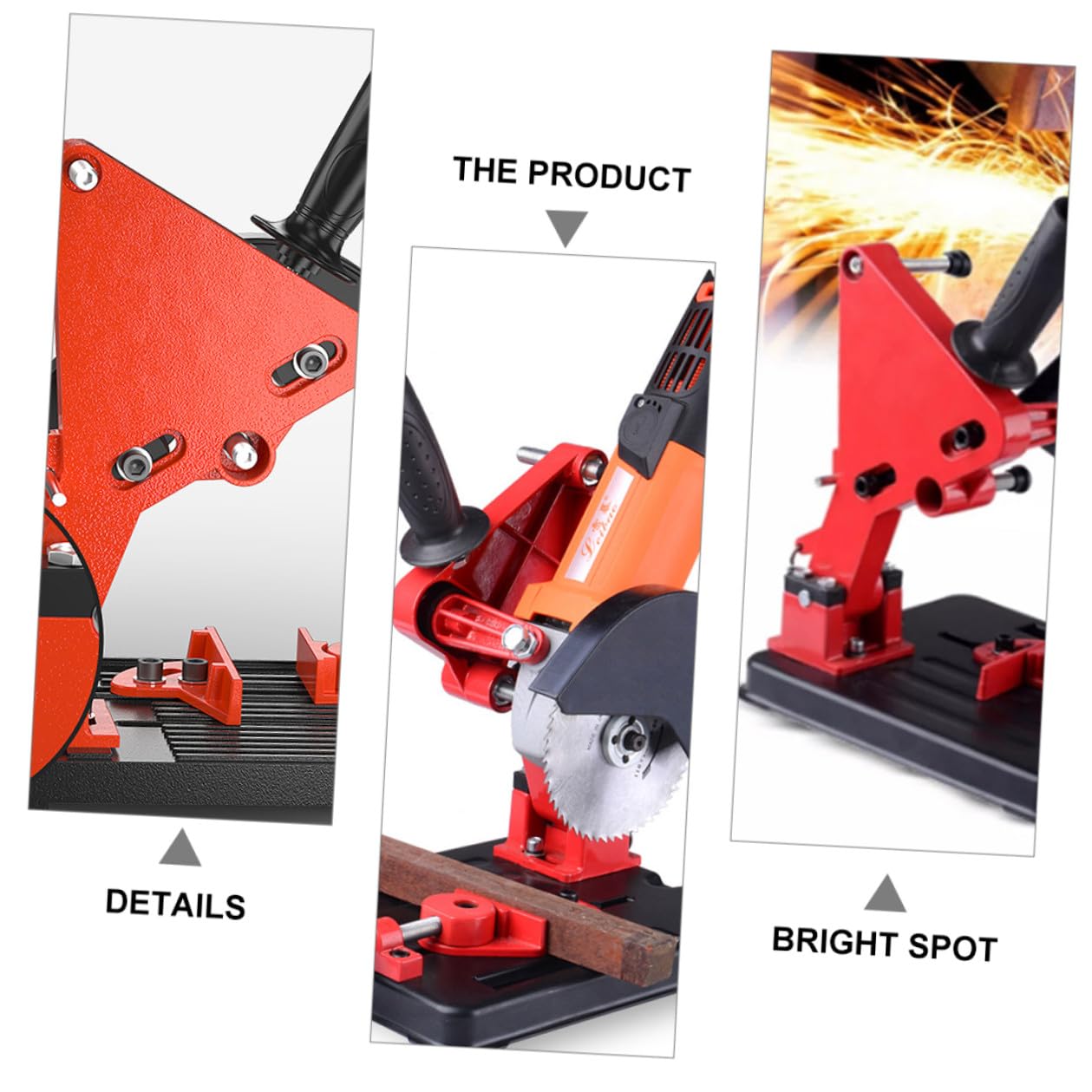 OUNONA Soporte de Aleación de Aluminio y Hierro para Amoladora Angular Base Portátil y Fácil de Almacenar Corte Preciso en Talleres y Uso Doméstico