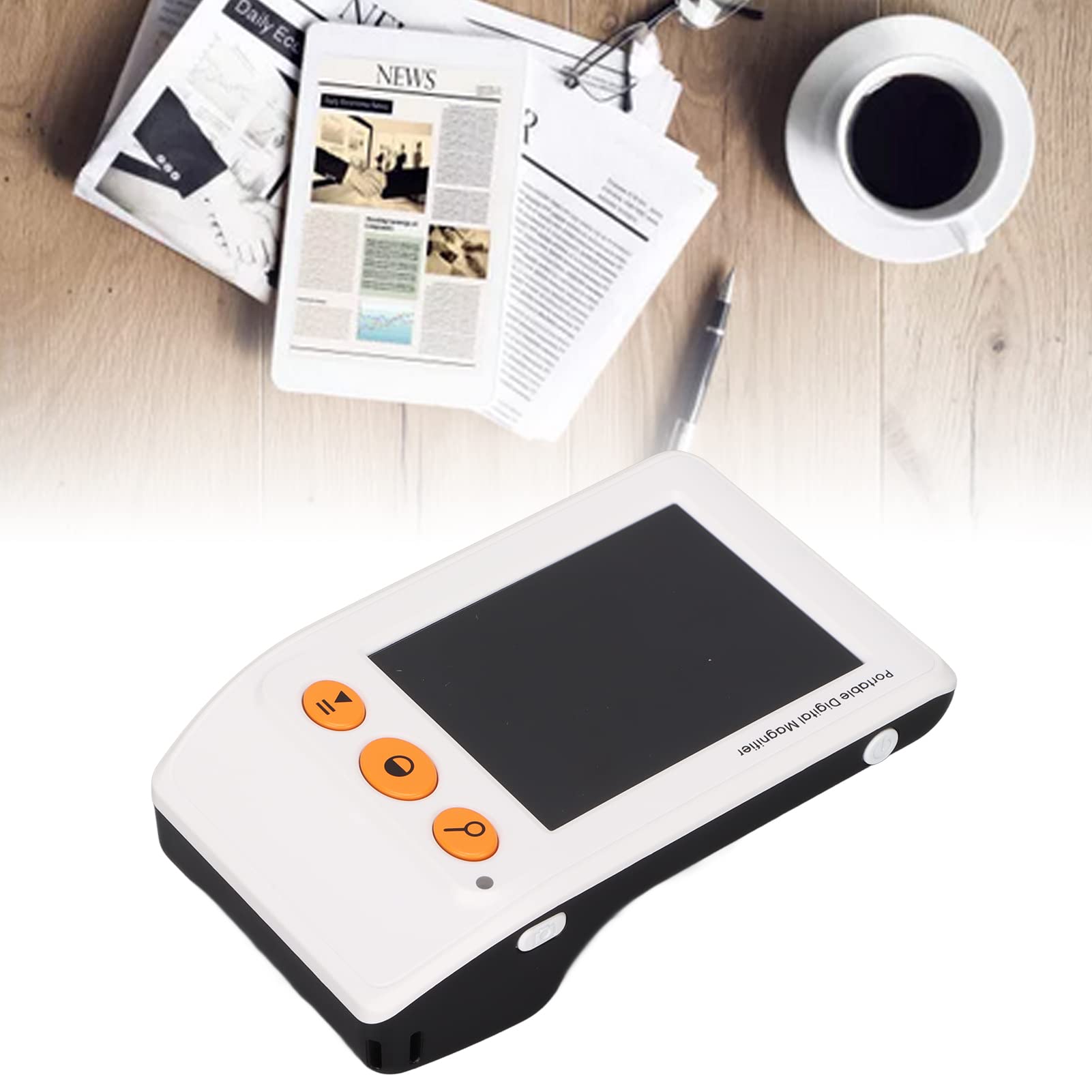 Loupe Vidéo Numérique Portable, Aides à la Lecture électroniques Portables Pliables de 3,5 Pouces avec écran LCD, Zoom 2x-25x, 8 Modes de Couleur, pour Les Daltoniens à Basse