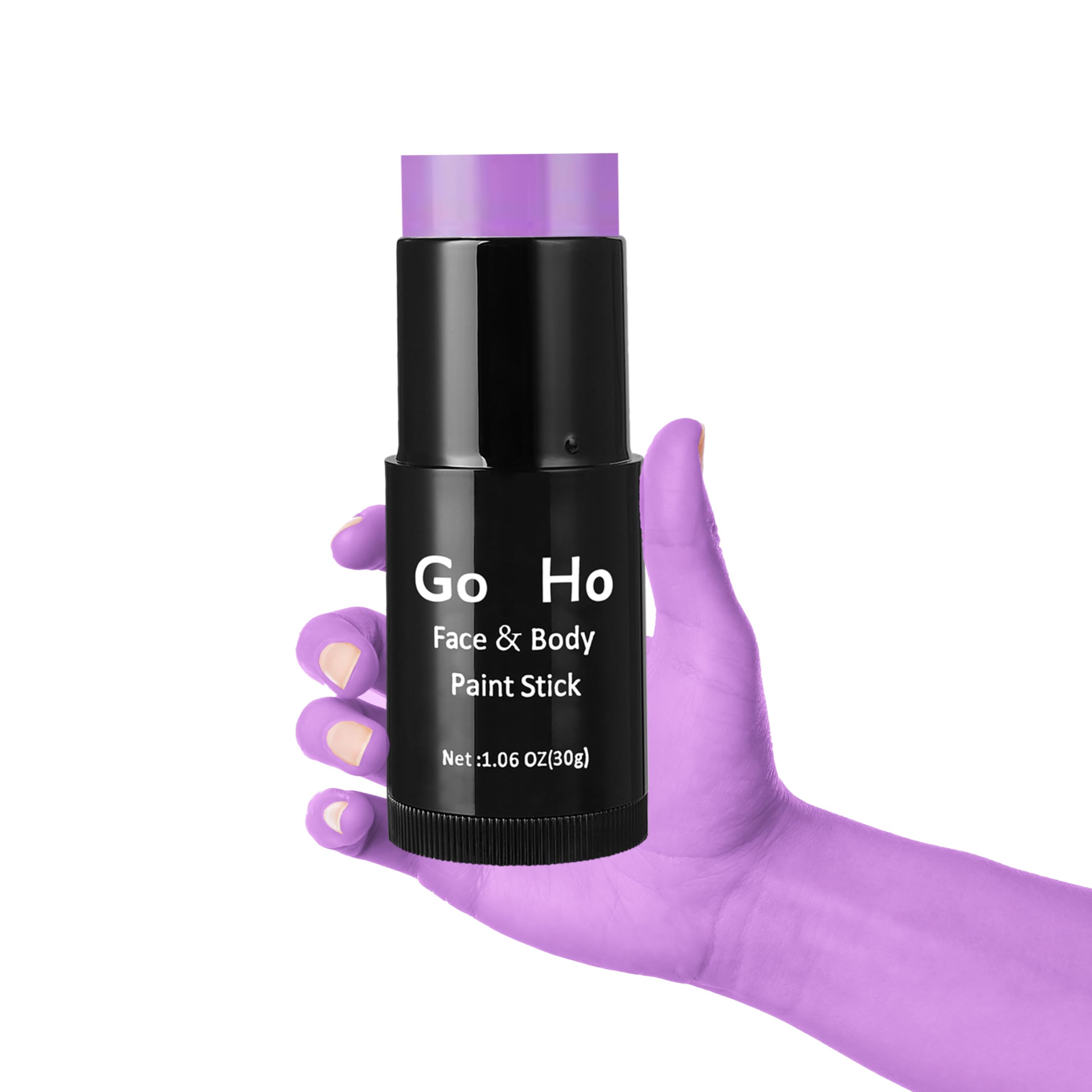 Go Ho Bâton de peinture pour visage violet clair mélangé à la crème (30,1 g), couverture complète pour adultes et enfants, Halloween, cosplay, SFX, Ursula