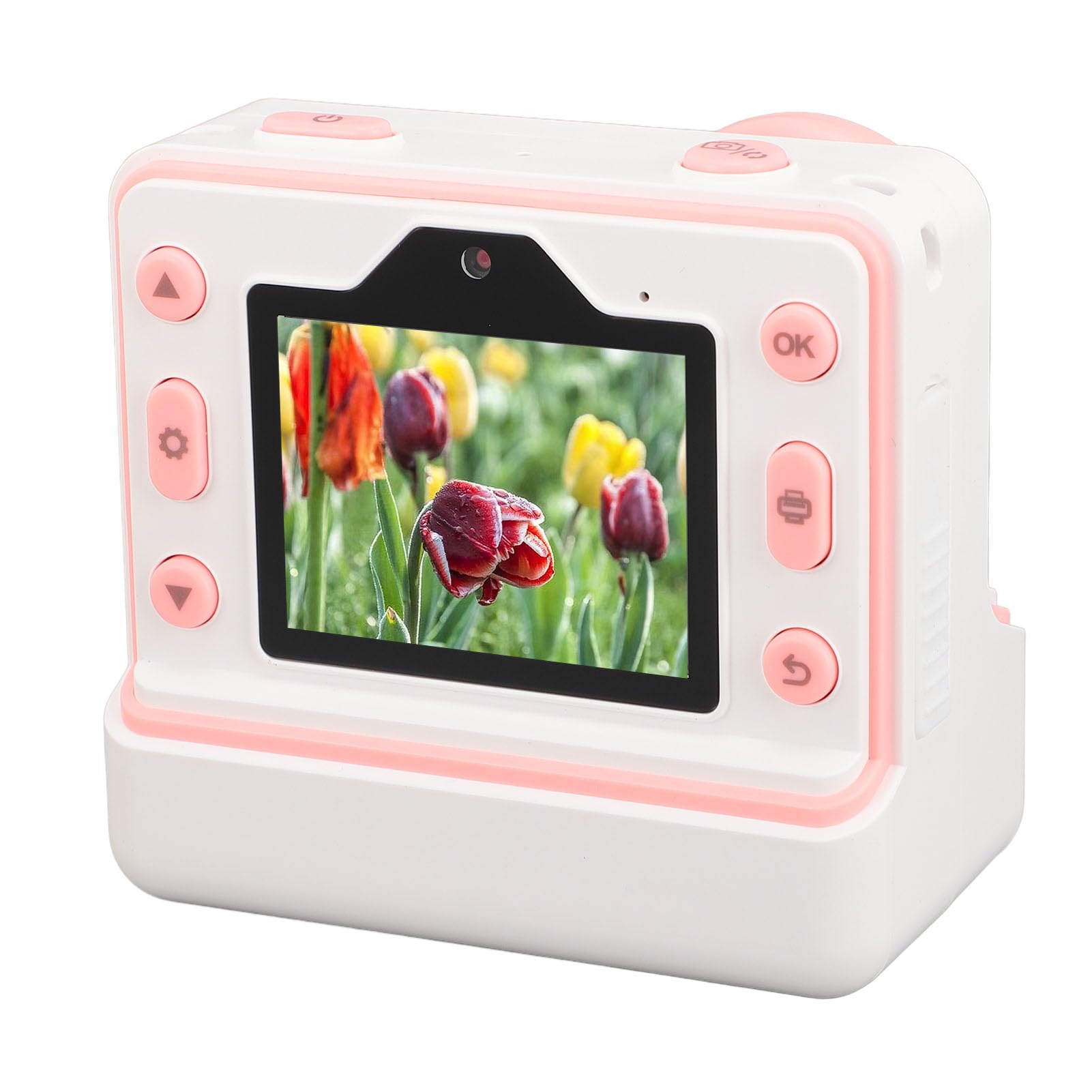 ASHATA Kids Camera Instant Print,1080P Kids Instant Cameras, 48MP 16X Digital Zoom Flash Timing Function Dual Lens 2.4 Inch Screen Photo Video Camera, 1200mAh Battery (Roseate)-image-34
