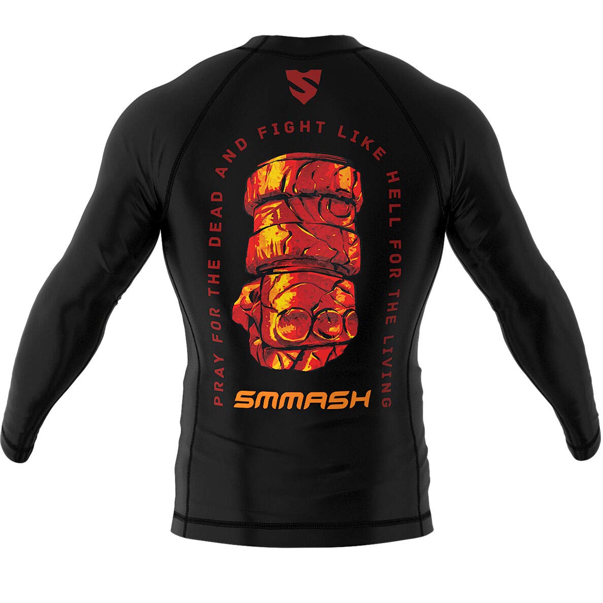 SMMASH Hellion Rashguard Niño Manga Larga, Camisetas para MMA, Artes Marciales, Deportivo Niño Camiseta, Krav Maga, BJJ, K1, Karate, Material Transpirable y Antibacteriano
