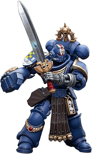 Miniatura 3 de JOYTOY 118 Warhammer 40,000 Figura de acción Ultramarines Teniente con Power Fist Collection Modelo 4 pulgadas