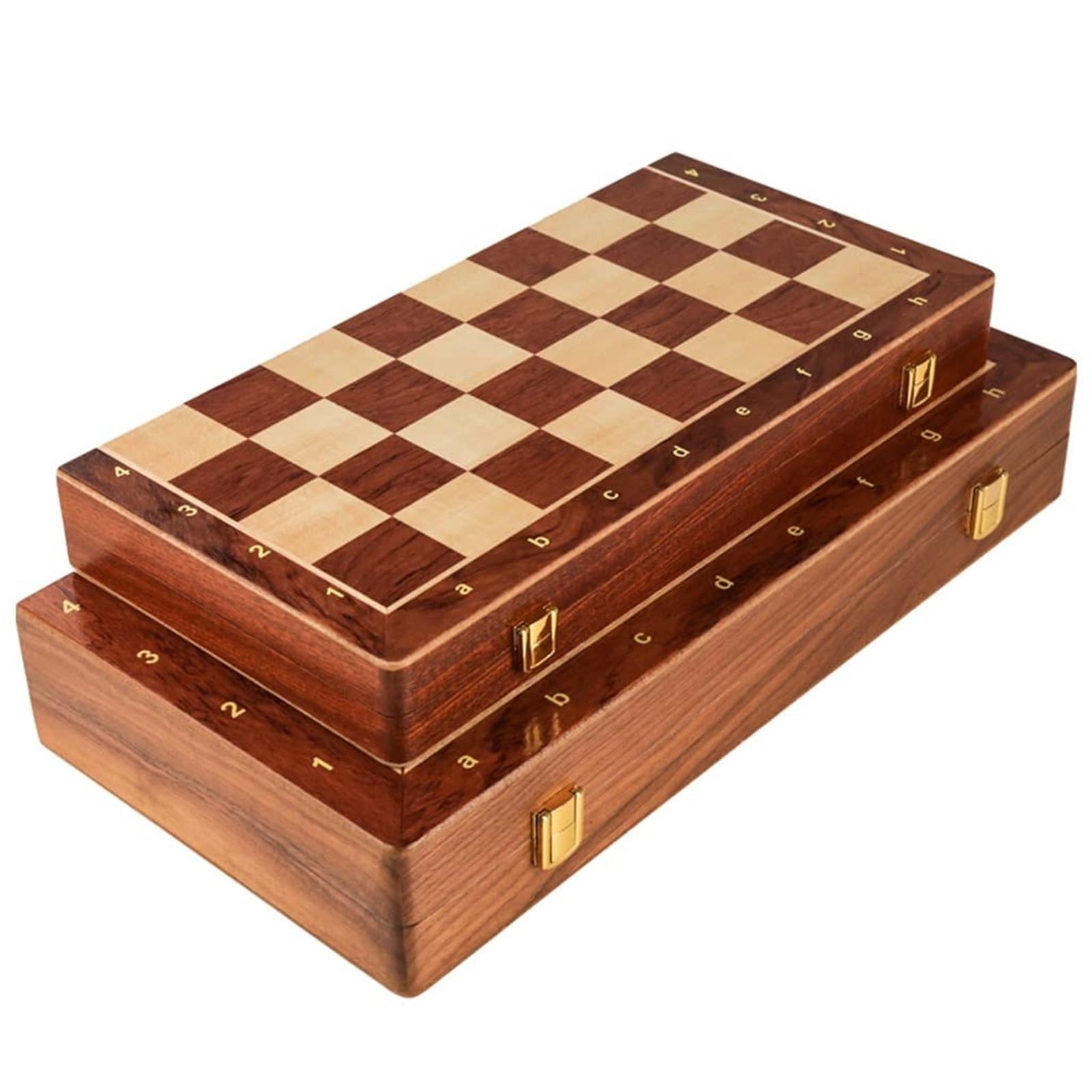 ajedrez magnetico Juego de ajedrez Plegable de Nogal con Almacenamiento, Tablero portátil for Adultos y niños, Ideal for Viajes y Juegos Familiares.(45 * 45cm)