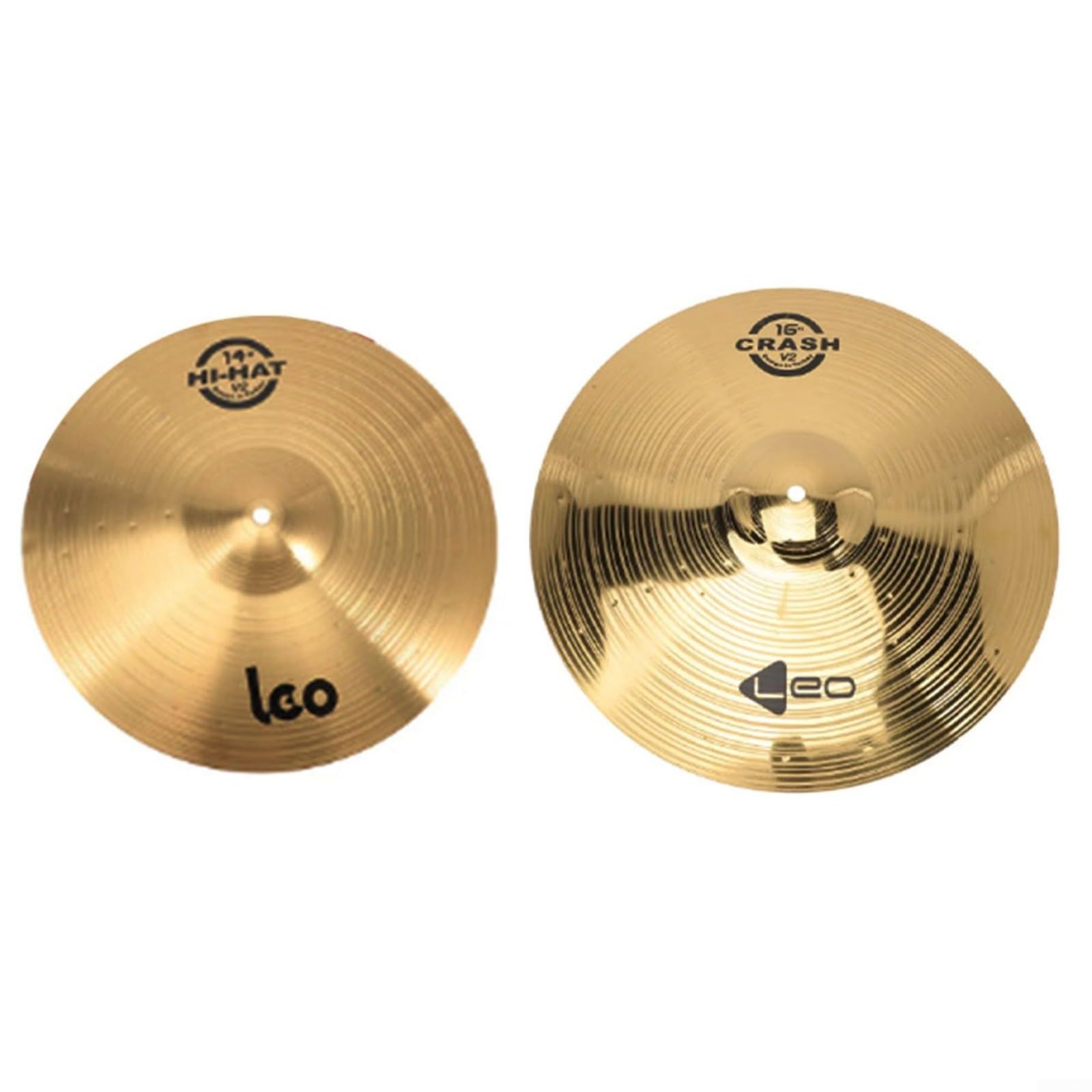 HpLive Piatti Crash Ride Hi Hat in ottone, per batteria, per percussioni, Splash Crash, Hi-Hat Jazz Drum Cymbal Percussion, parti per strumenti musicali (35,6 cm)