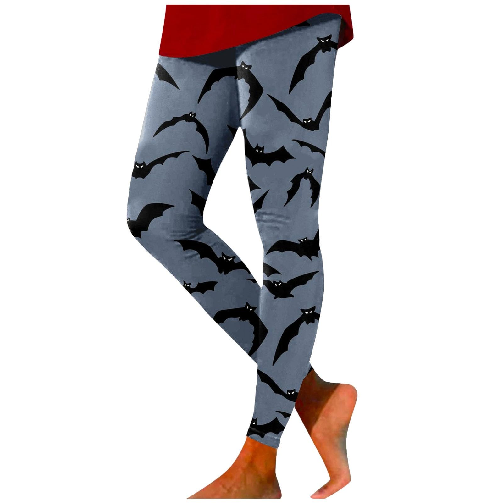 Halloween Leggings Women's Opaque Trousers Tight, Colourful with Pumpkin Ghost Design Tights Shape Yoga Trousers Large Sizes Leggings Long Tights Gothic Sports Trousers Sexy Sports Leggings for Zombie