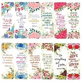 NewEights Bible Verses About Mom/Mothers Bookmarks for Mother's Day Special Sharing (2-Sets X 6 Cards) – Daily Motivational Card Set – Collection Set Book Page Clippers – Ideal for Church Events