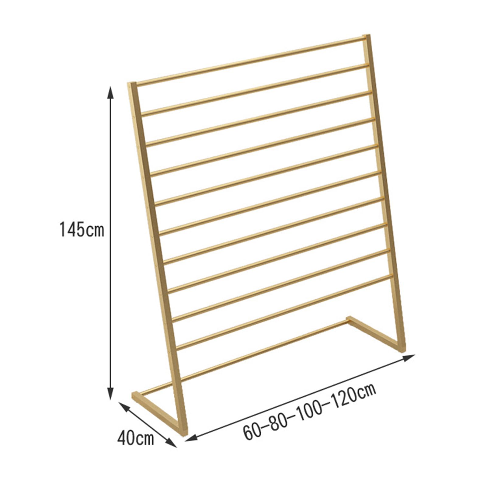 Scaffale di esposizione della sciarpa del metallo di 10 livelli per l'abbigliamento Boutique Freestanding Commercial Garment Organizer Stand per lo scialle Hijab Pantaloni di seta del negozio al