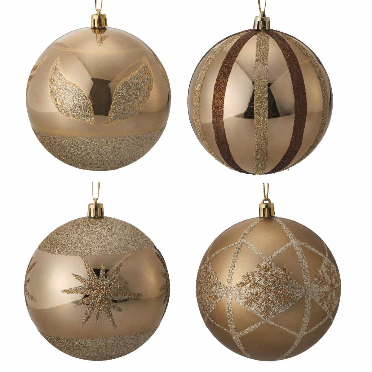 Amazon | 【12個セット】10cmプラスチックオーナメントボール 大