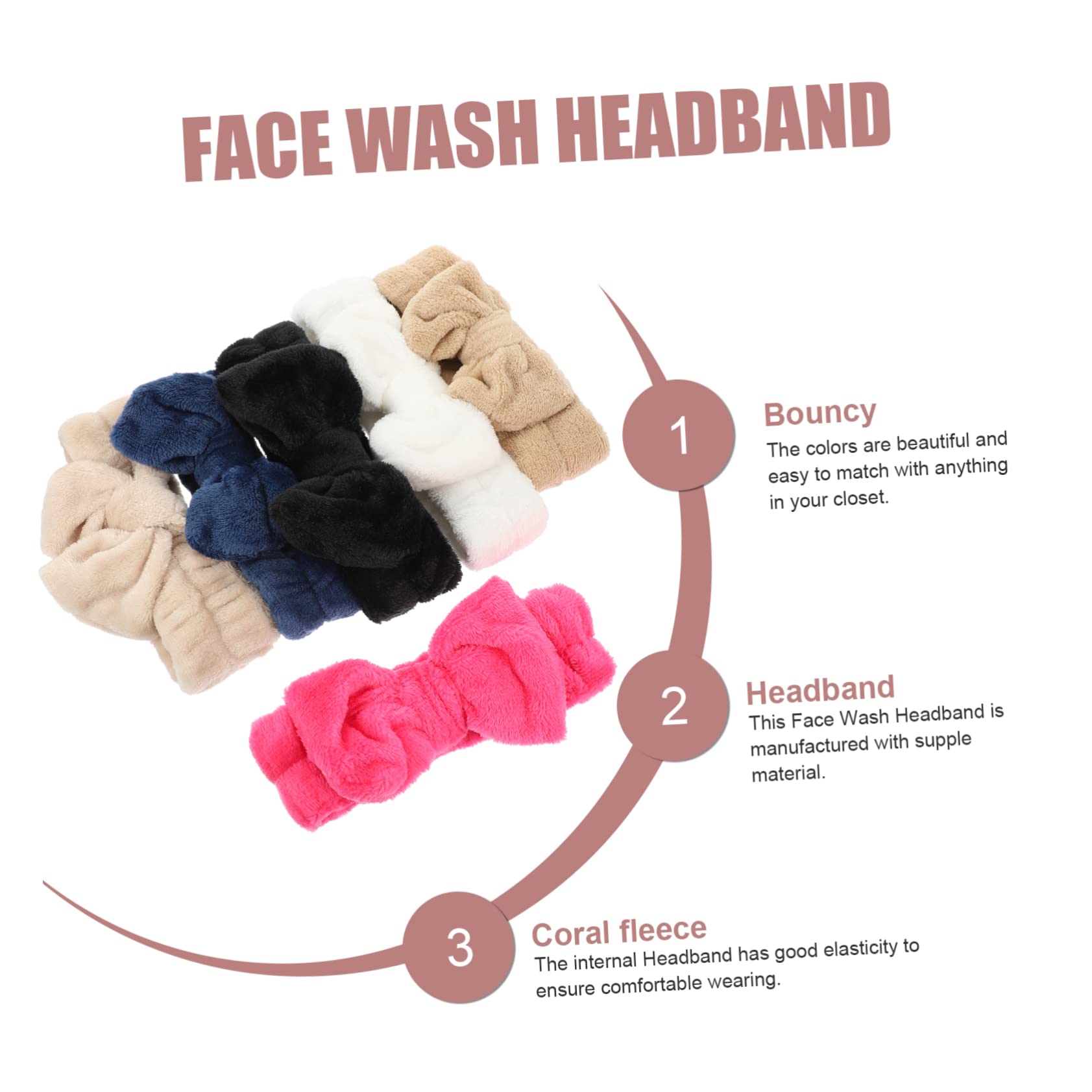 FRCOLOR 18pezzi Fasce Per Lavaggio Viso Headband Per Skincare Pile Elastiche e Comode Per Makeup e Trattamenti Di Bellezza Stile Chic e Design Alla Moda