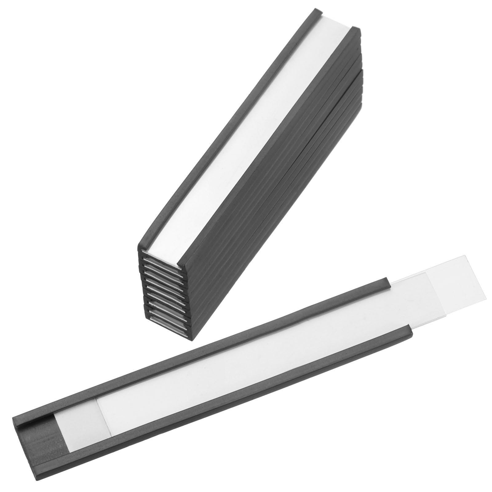 PATIKIL Magnetic Label Holder 3" x 0.5" with Paper Inserts