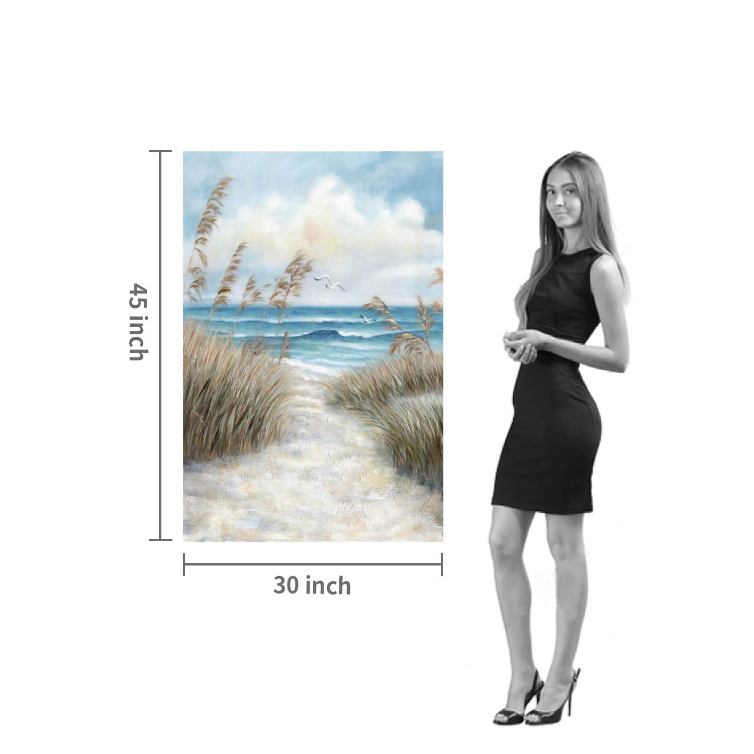 Amazon.co.jp: 抽象的なビーチピクチャーウォールアート: 海の