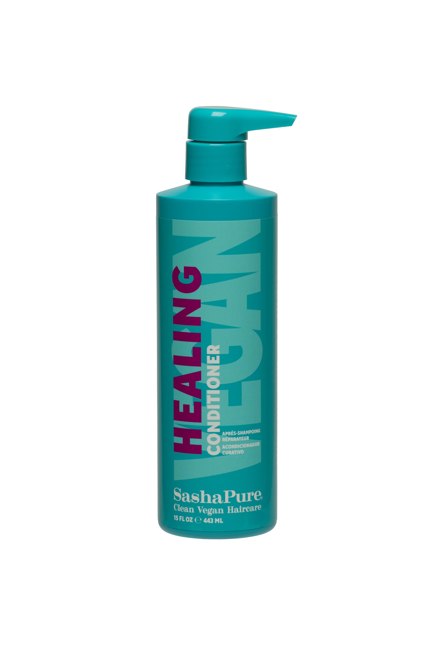 Sashapure Healing Conditioner - Vegan, Natural, Nourishing Repair Treatment with Coconut & Sacha Inchi Oil, Deeply Moisturizes and Repairs Dry Hair, Smooths Frizz and Enhances Manageability,15 oz