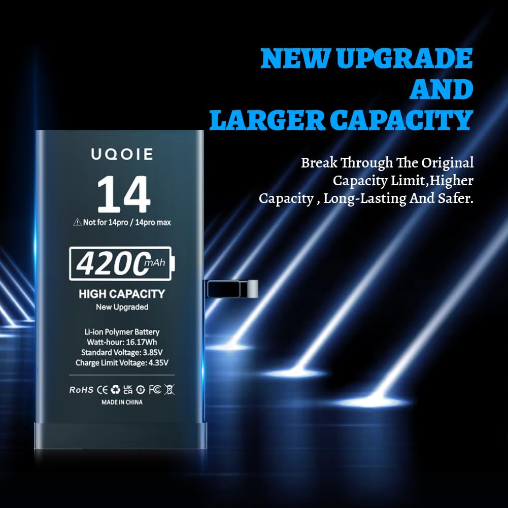 iPhone14 バッテリー100パー Amazon.com: Battery for iPhone 14, (2025 New Upgrade) 4200mAh