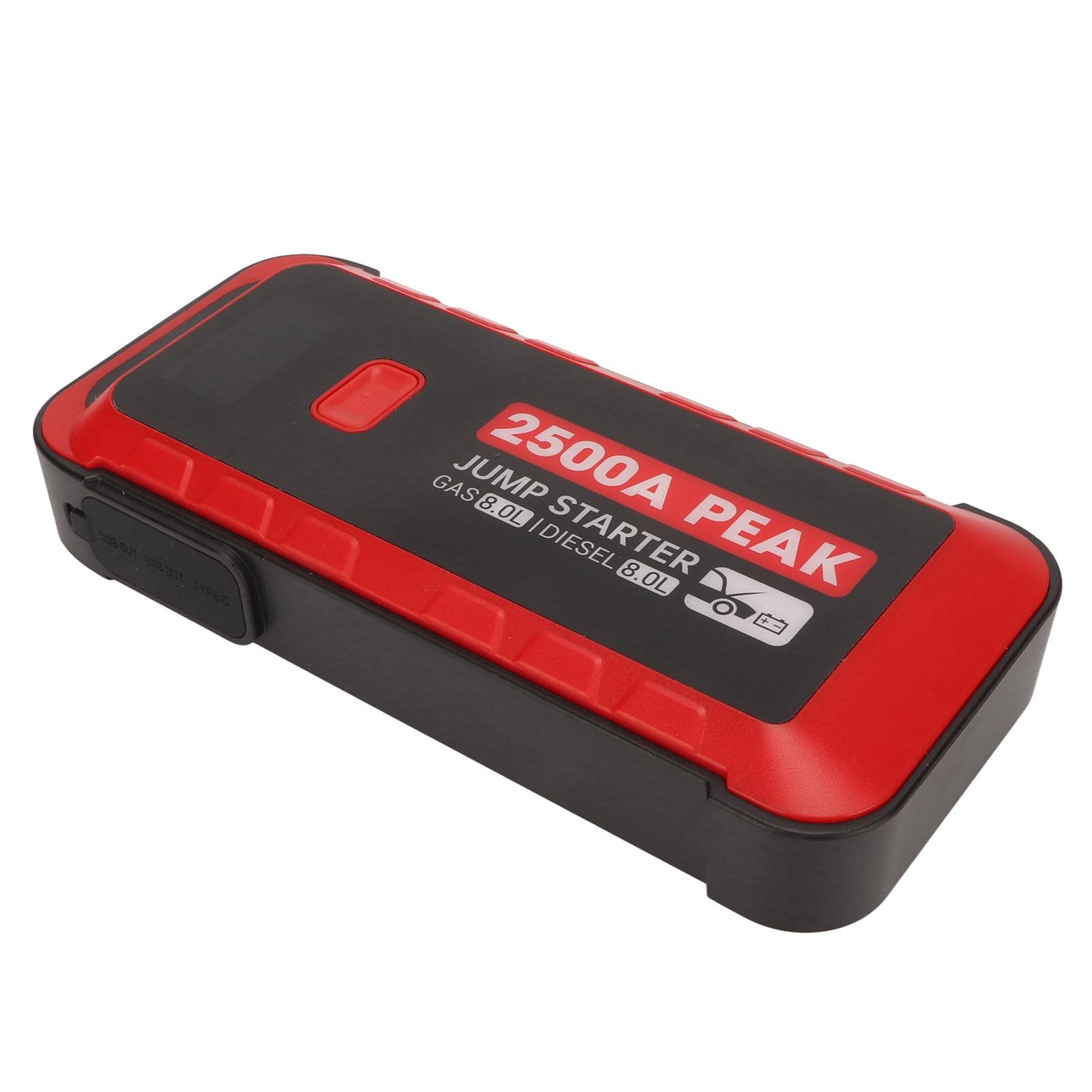 Arrancador de Batería de Coche 2500A 25800mAh USB Carga Rápida Portátil para Vehículo de 12V Camping