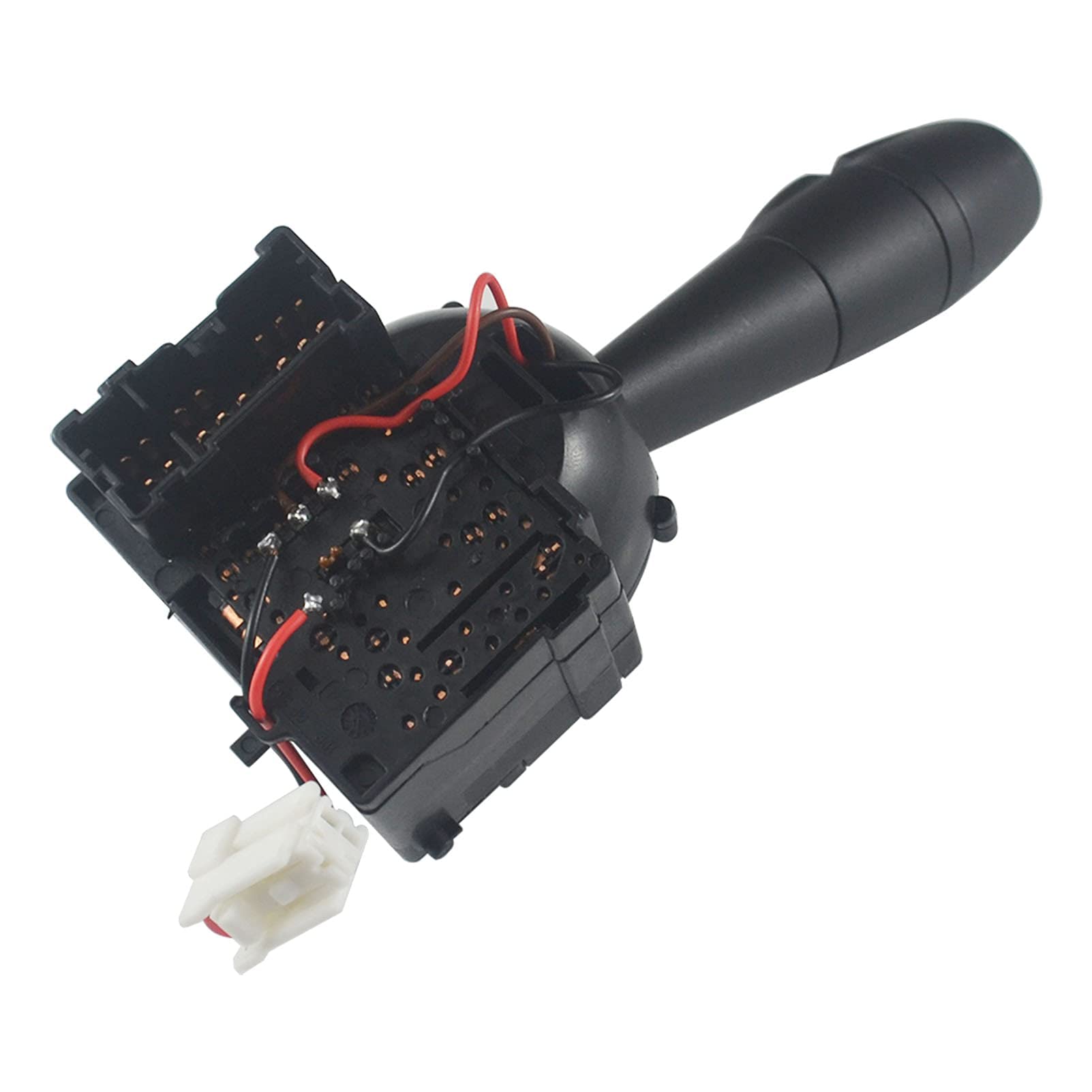 Interrupteur colonne direction 8201167981 Clio Trafic Twingo 3 | Commodo éclairage clignotant 15 pins, compatible Captur Sandero Logan Dokker Duster, refs 255405005R et 251687